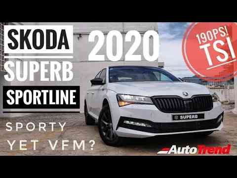 2020 SKODA Superb Sportline - Most Detailed Walkaround Review | AutoTrend !!
