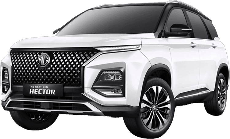 MG Hector Candy White With Satrry Black